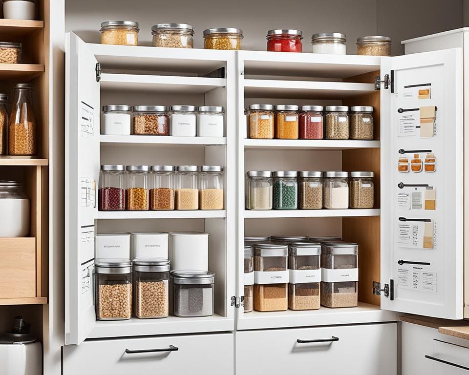 Efficiënte keukenopslag met een automatische pantry organizer