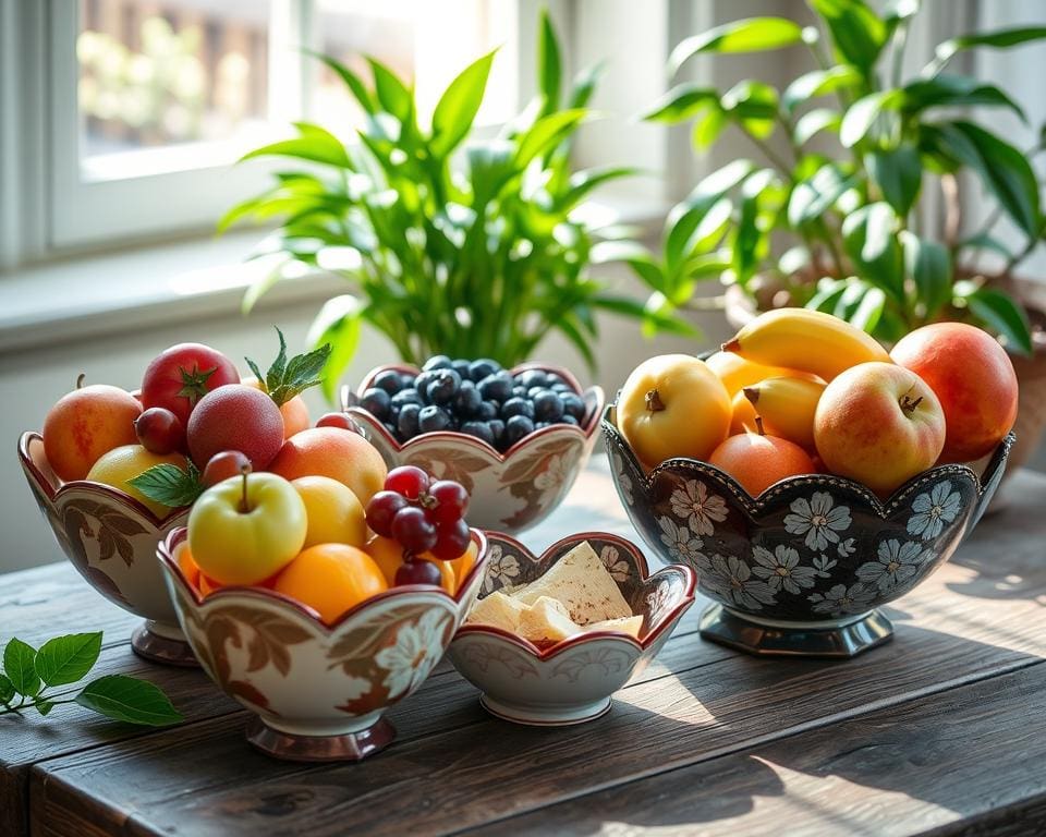 Decoratieve fruitschalen voor een gezonde touch