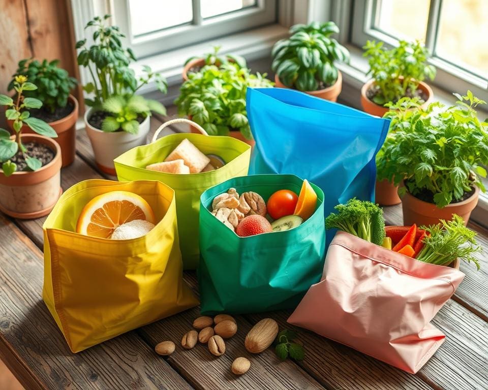 Herbruikbare lunchzakjes voor milieuvriendelijke snacks