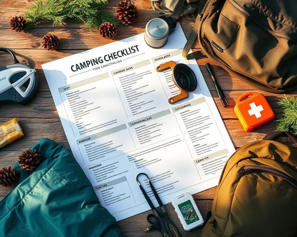 Kampeeruitrusting checklist