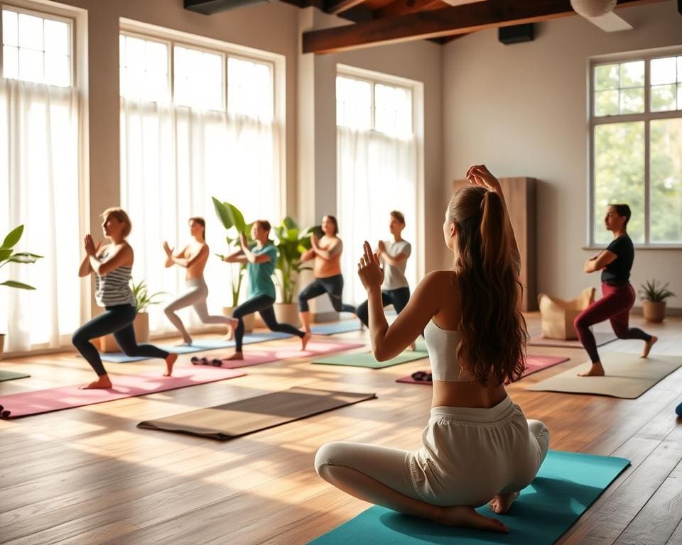 ademhaling en rust in yoga en pilates