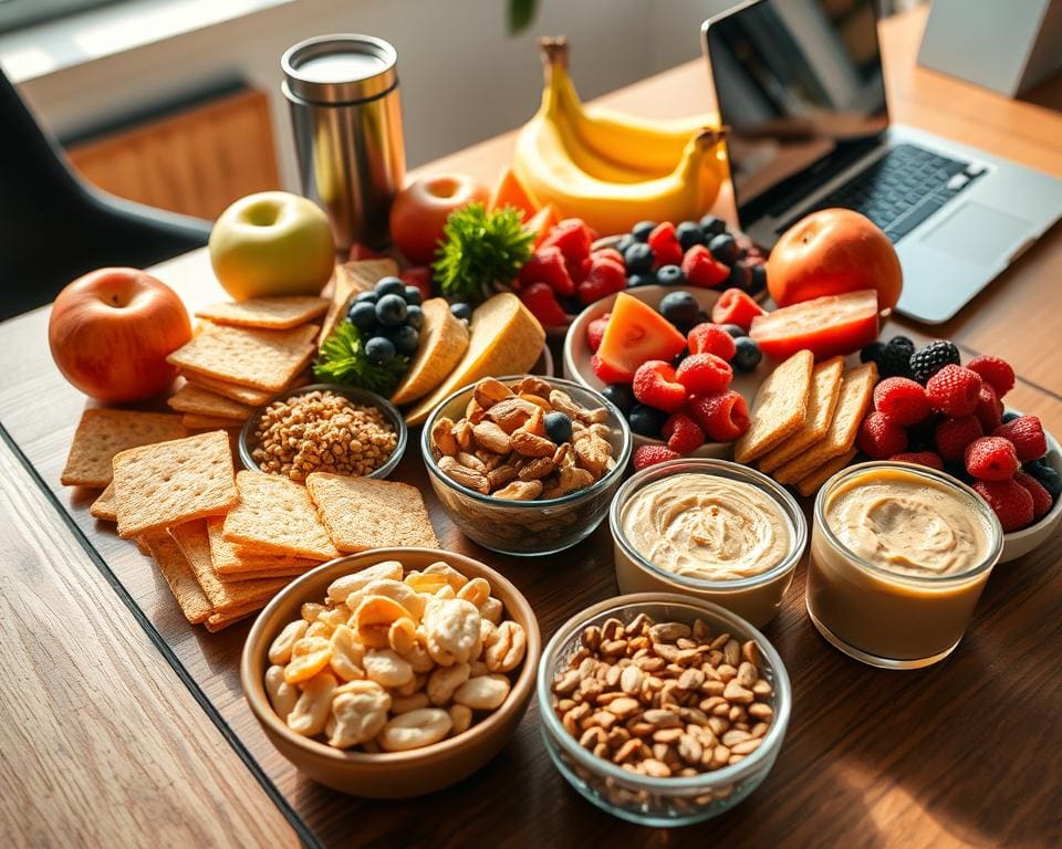 gezonde snacks voor onderweg en tijdens het werk