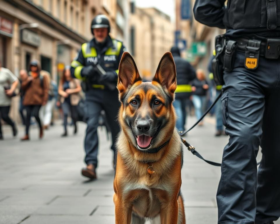 politiehonden tijdens handhaving