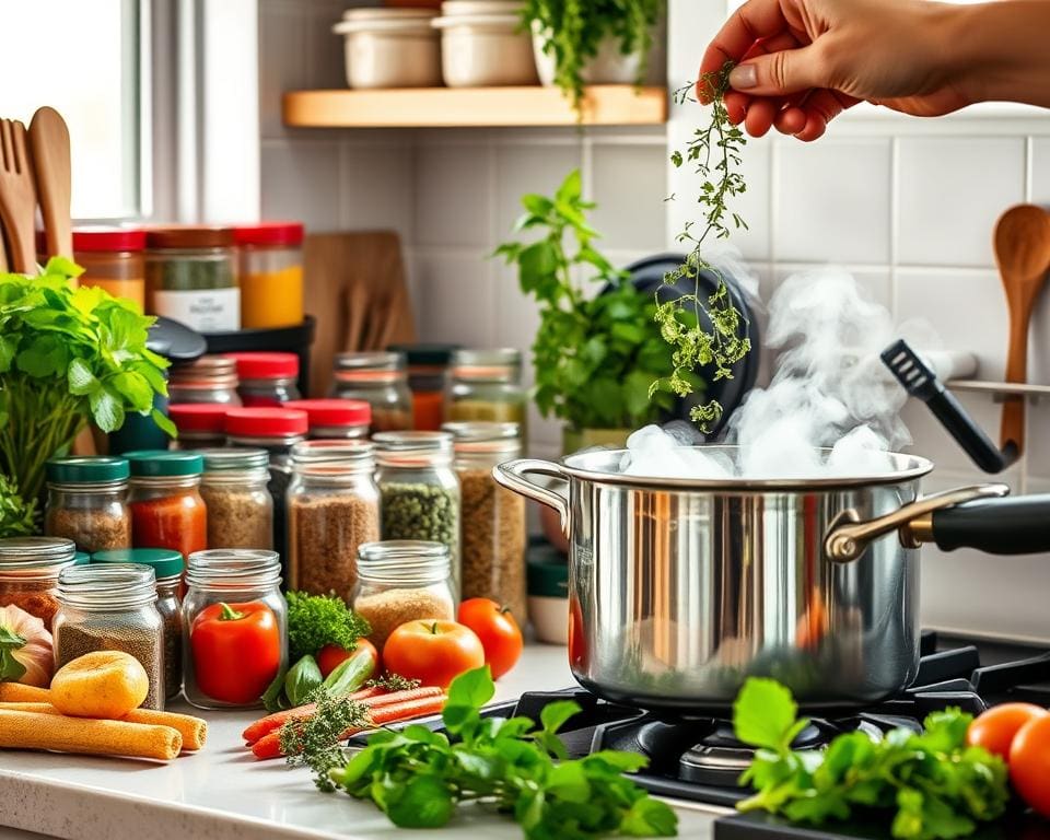 Handige kruidenmaaltjes die koken eenvoudig maken