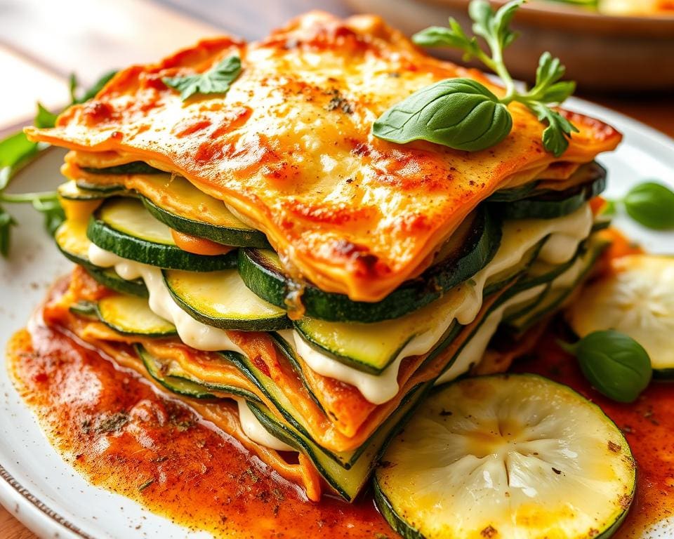 Vegetarische lasagne met courgette en ricotta