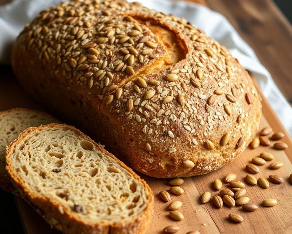 Volkoren zuurdesembrood met pompoenpitten